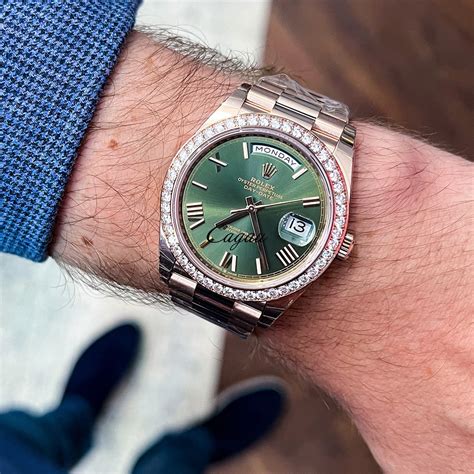 rolex president olive dial|Rolex day date 40.